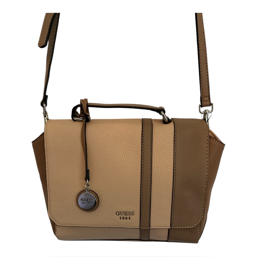GUESS Two-Tone Tan and Brown Cross Body bag